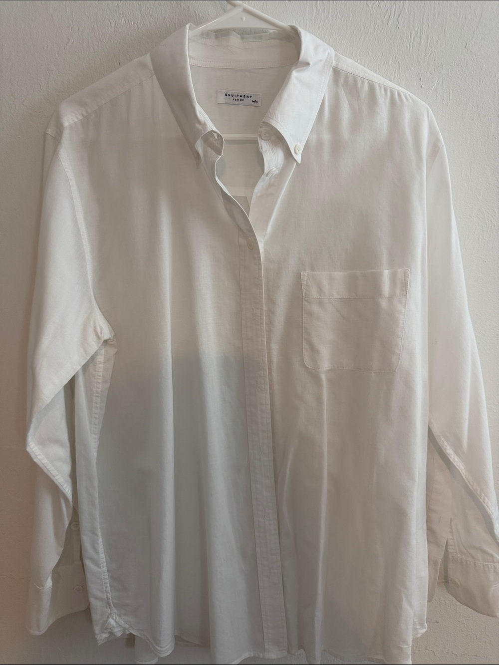 Equipment White Button-Down Shirt M - Picture 8 of 8